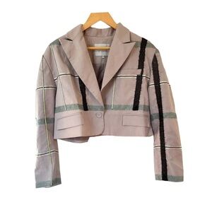 Jnylon studios Cropped wide LONDA Emerald Line Solid Jacket